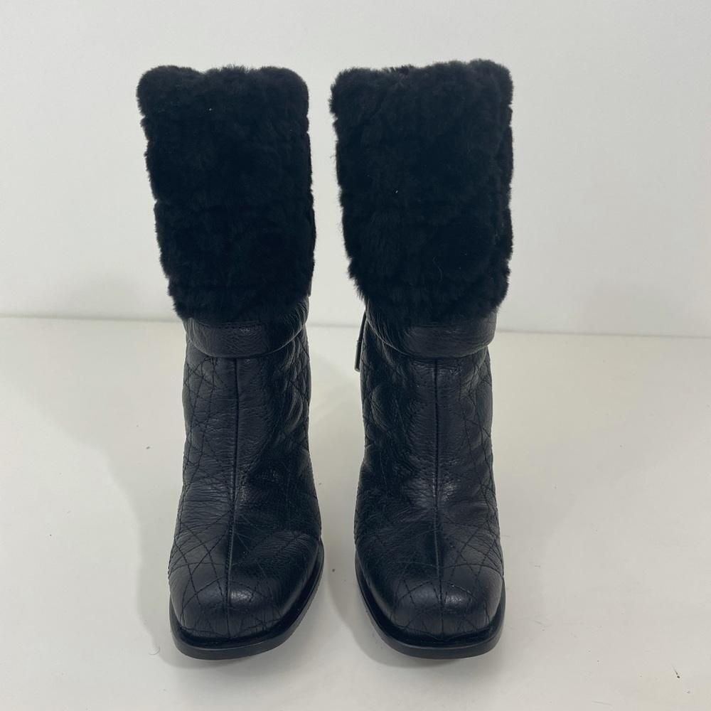 Dior Leather Snow Boots In Black - Picture 5 of 14